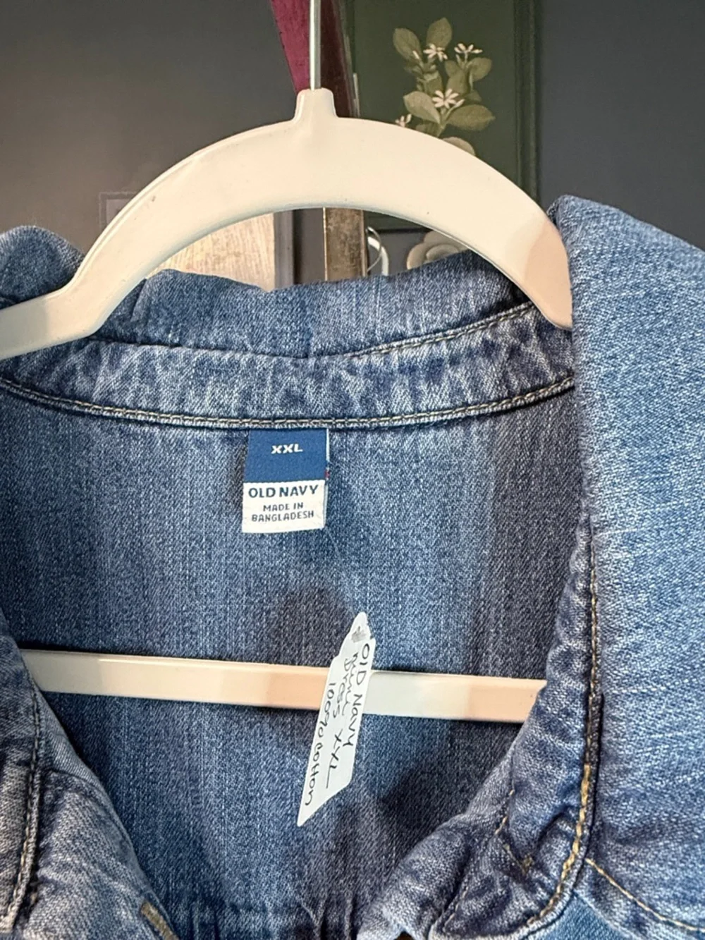 Old Navy Light Blue Denim Long-Sleeve Shirt Dress - Picture 3 of 7
